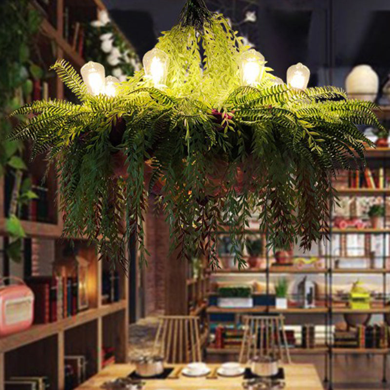 Hanging Chandelier Country Style Imitation Plant Metal Ceiling Suspension Lamp for Restaurant Green Clearhalo 'Ceiling Lights' 'Chandeliers' Lighting' options 2385515_bec79eb9-15c0-4771-aa08-9a55befcdfc0