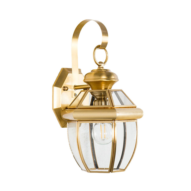 Metal Urn Sconce Light Traditionary 1 Head Brass Wall Lamp Fixture for Living Room Clearhalo 'Wall Lamps & Sconces' 'Wall Lights' Lighting' 238644