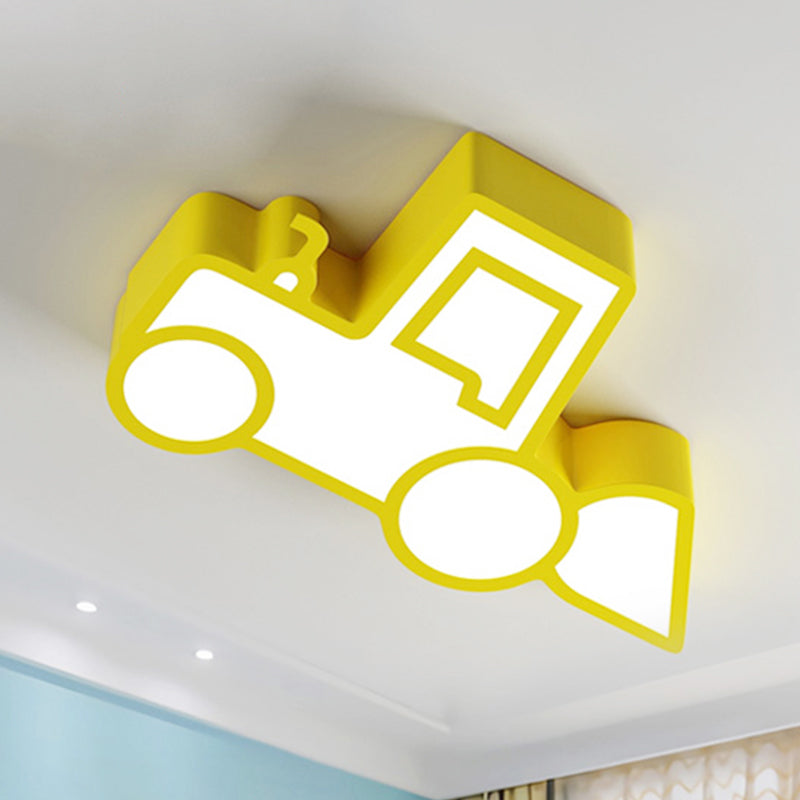 Cartoon Car Ceiling Light Acrylic Flush Mount Ceiling Light for Bedroom Clearhalo 'Ceiling Lights' 'Close To Ceiling Lights' 'Close to ceiling' 'Flush mount' Lighting' 238777