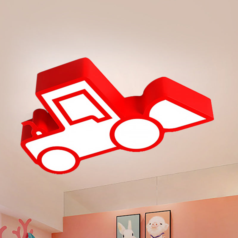 Cartoon Car Ceiling Light Acrylic Flush Mount Ceiling Light for Bedroom Red Clearhalo 'Ceiling Lights' 'Close To Ceiling Lights' 'Close to ceiling' 'Flush mount' Lighting' 238779