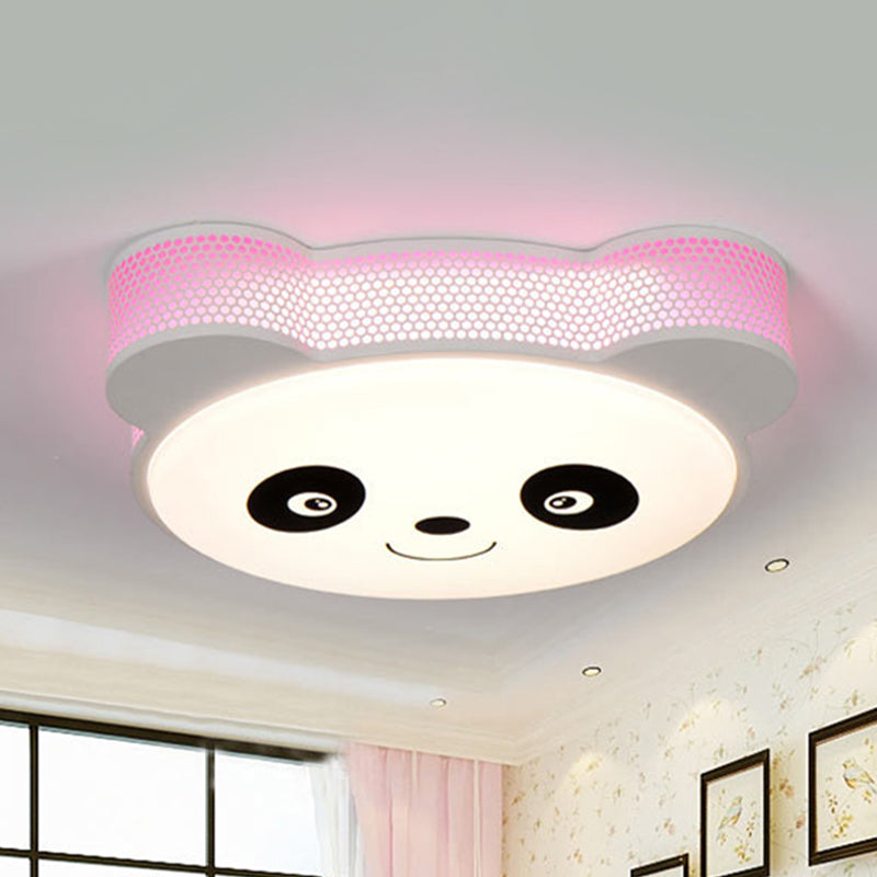 Cartoon Panda Flush Mount Ceiling Light Acrylic Ceiling Light Fixture for Kindergarten Clearhalo 'Ceiling Lights' 'Close To Ceiling Lights' 'Close to ceiling' 'Flush mount' Lighting' 238788