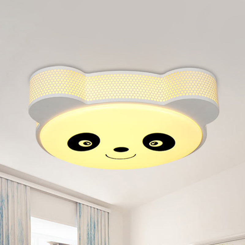 Cartoon Panda Flush Mount Ceiling Light Acrylic Ceiling Light Fixture for Kindergarten White Clearhalo 'Ceiling Lights' 'Close To Ceiling Lights' 'Close to ceiling' 'Flush mount' Lighting' 238789