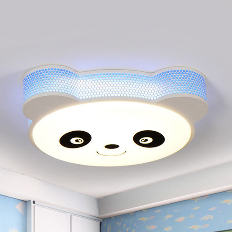 Cartoon Panda Flush Mount Ceiling Light Acrylic Ceiling Light Fixture for Kindergarten Clearhalo 'Ceiling Lights' 'Close To Ceiling Lights' 'Close to ceiling' 'Flush mount' Lighting' 238790