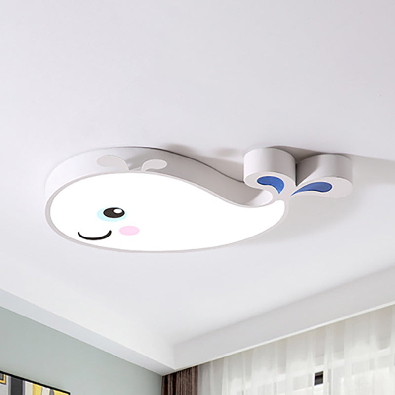 Dolphin Kindergarten Ceiling Light Fixture Acrylic Cartoon Ceiling Light Fixture White Clearhalo 'Ceiling Lights' 'Close To Ceiling Lights' 'Close to ceiling' 'Flush mount' Lighting' 238802