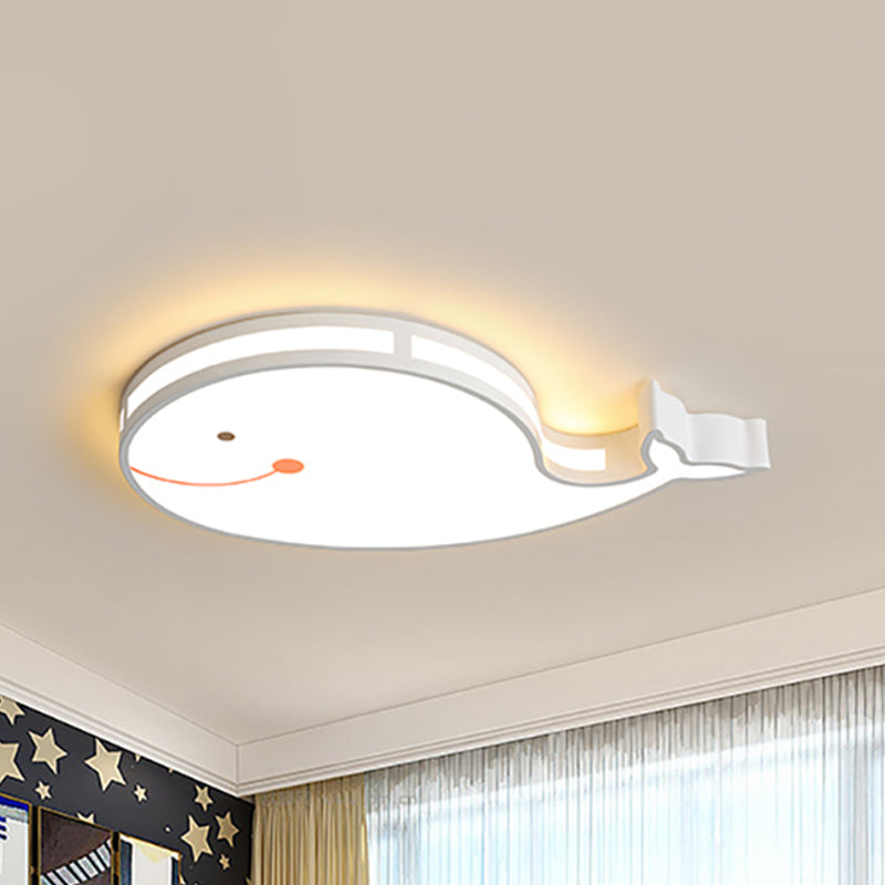 Whale Baby Bedroom Ceiling Light Acrylic Lovely Cartoon LED Flush Mount Ceiling Light Clearhalo 'Ceiling Lights' 'Close To Ceiling Lights' 'Close to ceiling' 'Flush mount' Lighting' 238821