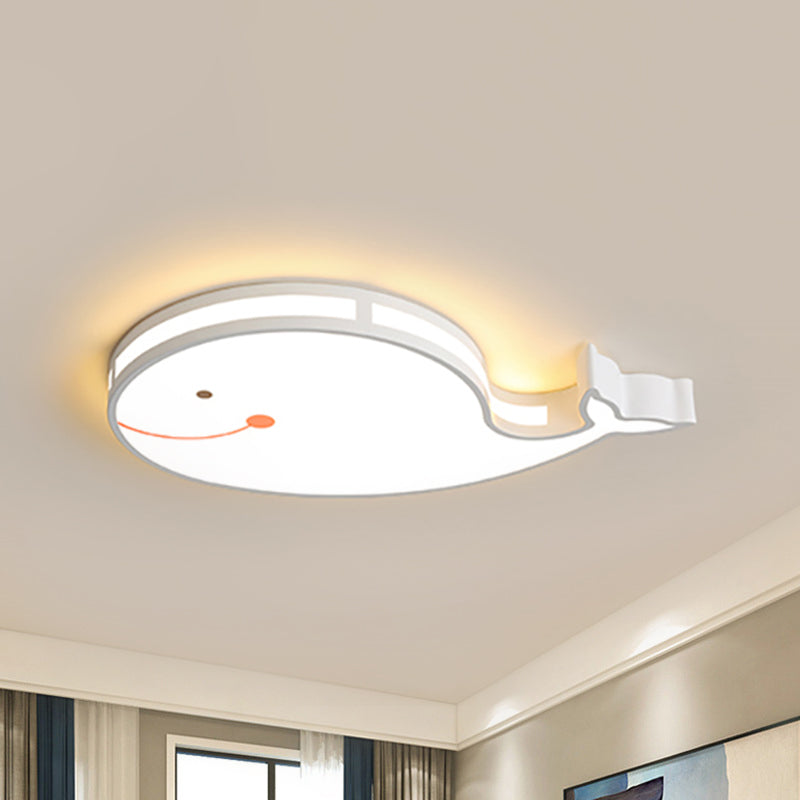 Whale Baby Bedroom Ceiling Light Acrylic Lovely Cartoon LED Flush Mount Ceiling Light Clearhalo 'Ceiling Lights' 'Close To Ceiling Lights' 'Close to ceiling' 'Flush mount' Lighting' 238823