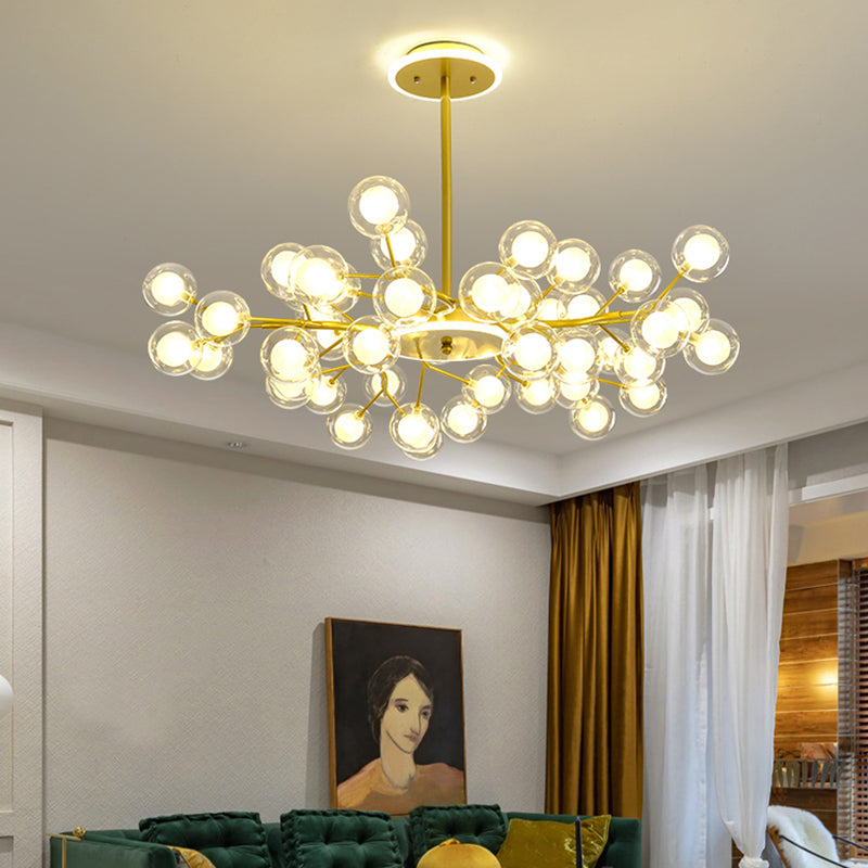 Postmodern Firefly LED Chandelier Acrylic Living Room Suspended Lighting Fixture Clearhalo 'Ceiling Lights' 'Chandeliers' 'Modern Chandeliers' 'Modern' Lighting' 2389065