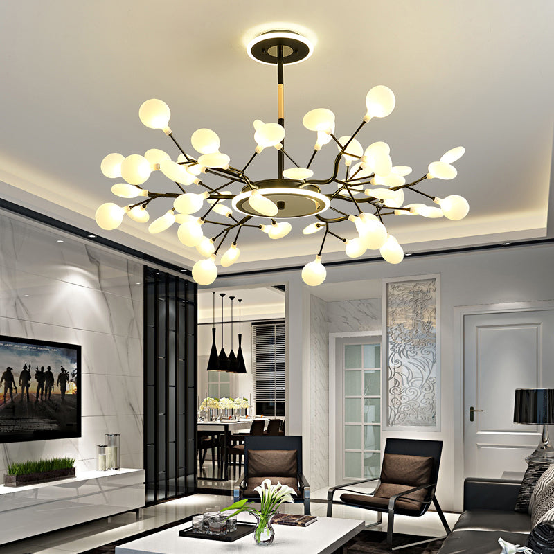 Postmodern Firefly LED Chandelier Acrylic Living Room Suspended Lighting Fixture Clearhalo 'Ceiling Lights' 'Chandeliers' 'Modern Chandeliers' 'Modern' Lighting' 2389070
