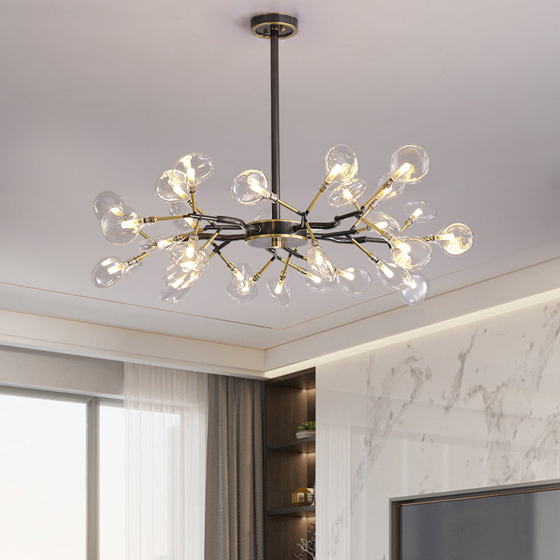 Glowworm Shaped Chandelier Lamp Postmodern Acrylic Hanging Light for Dining Room Clearhalo 'Ceiling Lights' 'Chandeliers' 'Modern Chandeliers' 'Modern' Lighting' 2389085