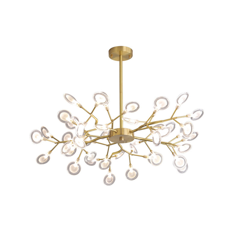 Glowworm Shaped Chandelier Lamp Postmodern Acrylic Hanging Light for Dining Room Clearhalo 'Ceiling Lights' 'Chandeliers' 'Modern Chandeliers' 'Modern' Lighting' 2389087