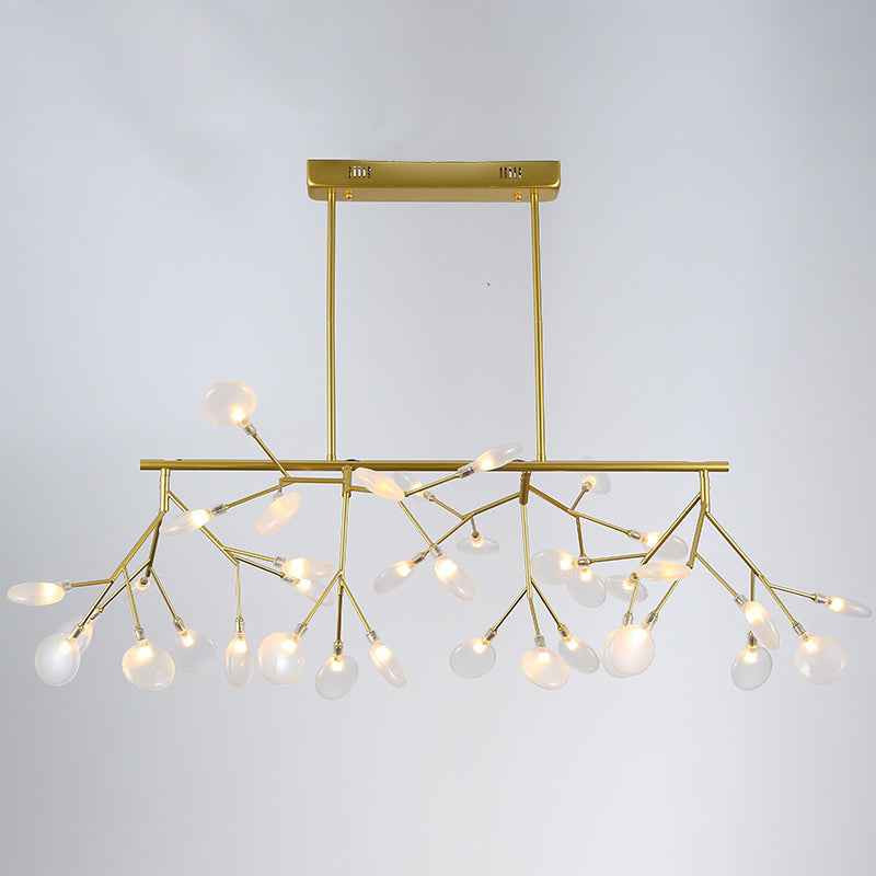 Firefly LED Island Light Postmodern Acrylic Dining Room Linear Pendant Ceiling Lamp Gold Clearhalo 'Ceiling Lights' 'Island Lights' Lighting' 2389131