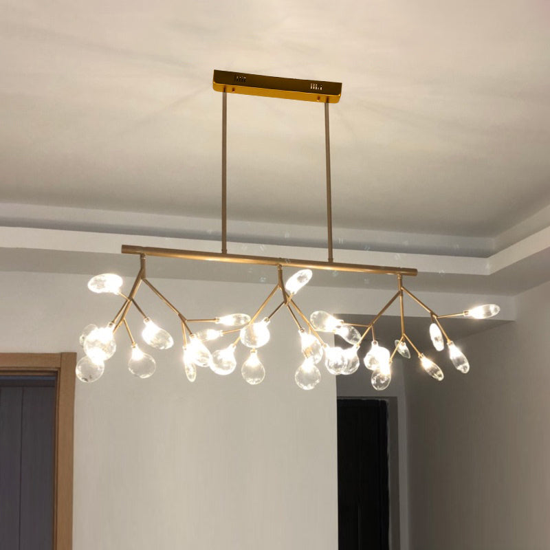 Firefly LED Island Light Postmodern Acrylic Dining Room Linear Pendant Ceiling Lamp Clearhalo 'Ceiling Lights' 'Island Lights' Lighting' 2389132