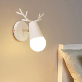 Antler Bedside Reading Wall Lamp Metal 1 Bulb Minimalist Sconce Fixture with Pivot Joint Clearhalo 'Wall Lamps & Sconces' 'Wall Lights' Lighting' 2389263