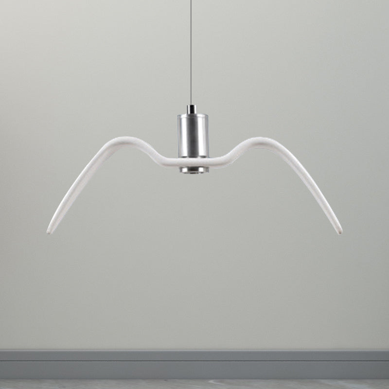 Nautical Style Seagull Shape Hanging Light Acrylic Shade LED Ceiling Pendant Lamp in White White B Clearhalo 'Ceiling Lights' 'Modern Pendants' 'Modern' 'Pendant Lights' 'Pendants' Lighting' 238953