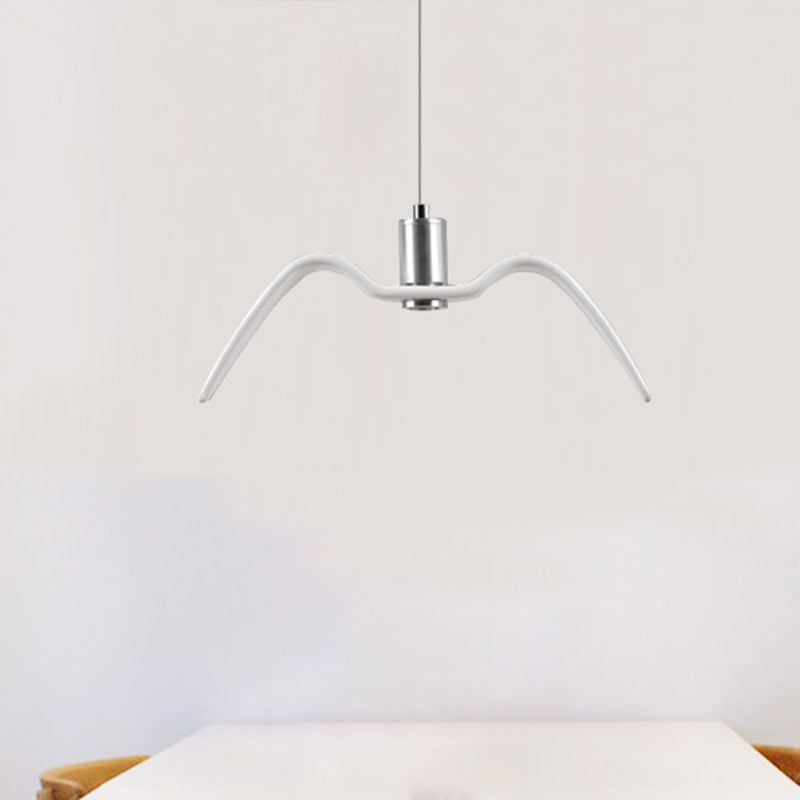 Nautical Style Seagull Shape Hanging Light Acrylic Shade LED Ceiling Pendant Lamp in White Clearhalo 'Ceiling Lights' 'Modern Pendants' 'Modern' 'Pendant Lights' 'Pendants' Lighting' 238954