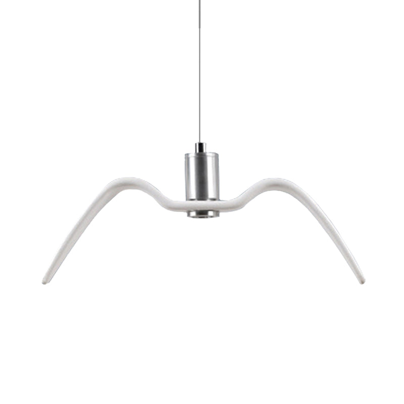 Nautical Style Seagull Shape Hanging Light Acrylic Shade LED Ceiling Pendant Lamp in White Clearhalo 'Ceiling Lights' 'Modern Pendants' 'Modern' 'Pendant Lights' 'Pendants' Lighting' 238955