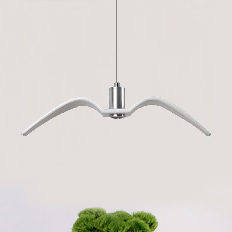 Nautical Style Seagull Shape Hanging Light Acrylic Shade LED Ceiling Pendant Lamp in White Clearhalo 'Ceiling Lights' 'Modern Pendants' 'Modern' 'Pendant Lights' 'Pendants' Lighting' 238957