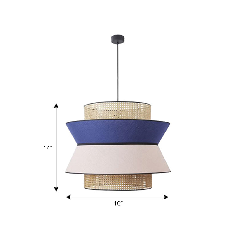 Nordic Hollowed-out Suspension Lamp Bamboo 1-Light Dining Room Hanging Light Fixture Clearhalo 'Ceiling Lights' 'Pendant Lights' 'Pendants' Lighting' options 2389604