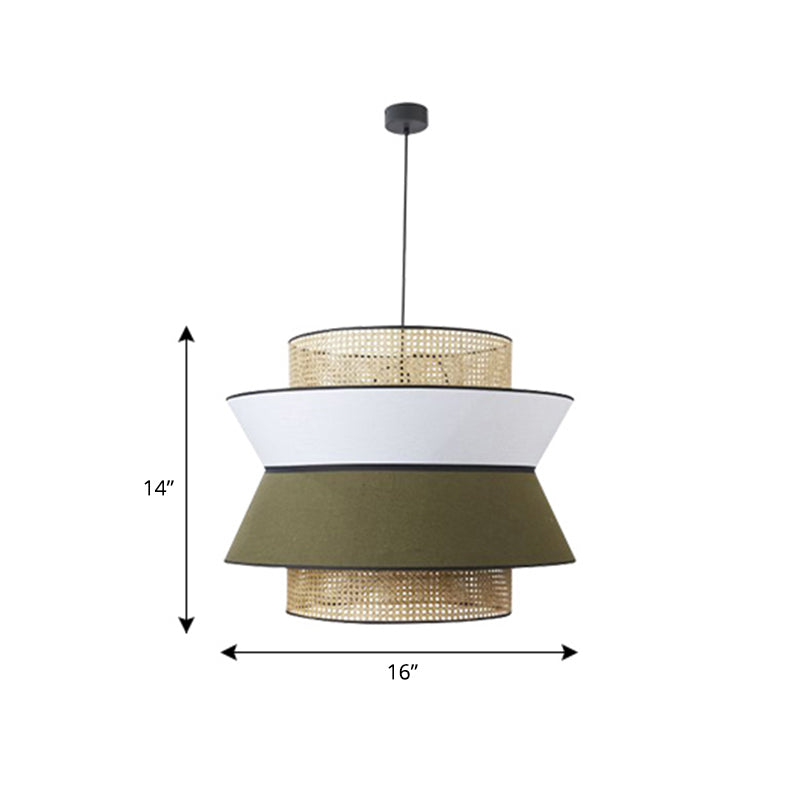 Nordic Hollowed-out Suspension Lamp Bamboo 1-Light Dining Room Hanging Light Fixture Clearhalo 'Ceiling Lights' 'Pendant Lights' 'Pendants' Lighting' options 2389606