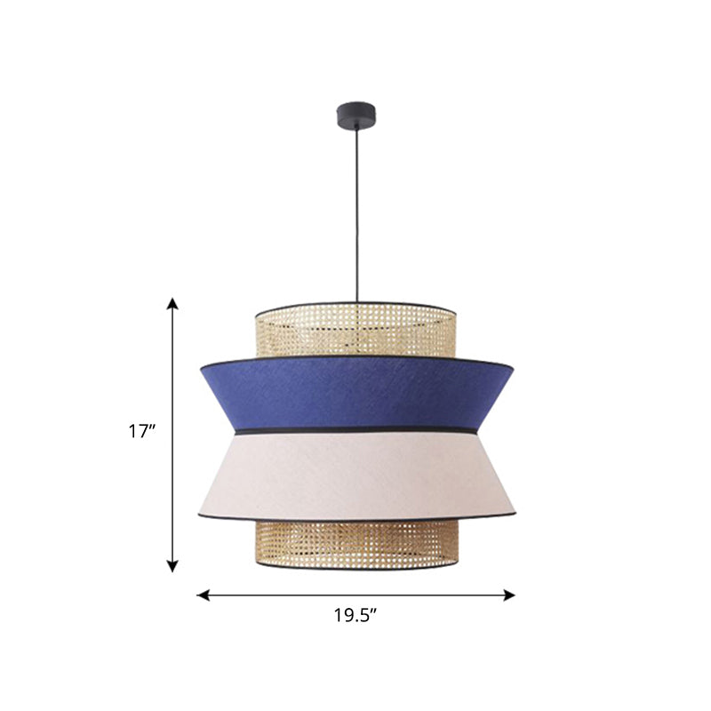 Nordic Hollowed-out Suspension Lamp Bamboo 1-Light Dining Room Hanging Light Fixture Clearhalo 'Ceiling Lights' 'Pendant Lights' 'Pendants' Lighting' options 2389607