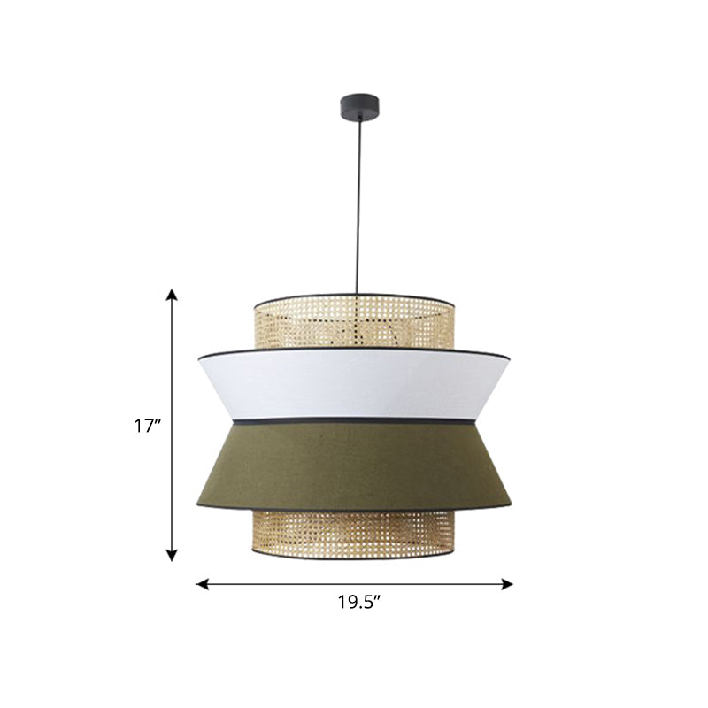 Nordic Hollowed-out Suspension Lamp Bamboo 1-Light Dining Room Hanging Light Fixture Clearhalo 'Ceiling Lights' 'Pendant Lights' 'Pendants' Lighting' options 2389608