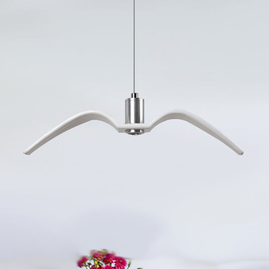 Nautical Style Seagull Shape Hanging Light Acrylic Shade LED Ceiling Pendant Lamp in White White C Clearhalo 'Ceiling Lights' 'Modern Pendants' 'Modern' 'Pendant Lights' 'Pendants' Lighting' 238960