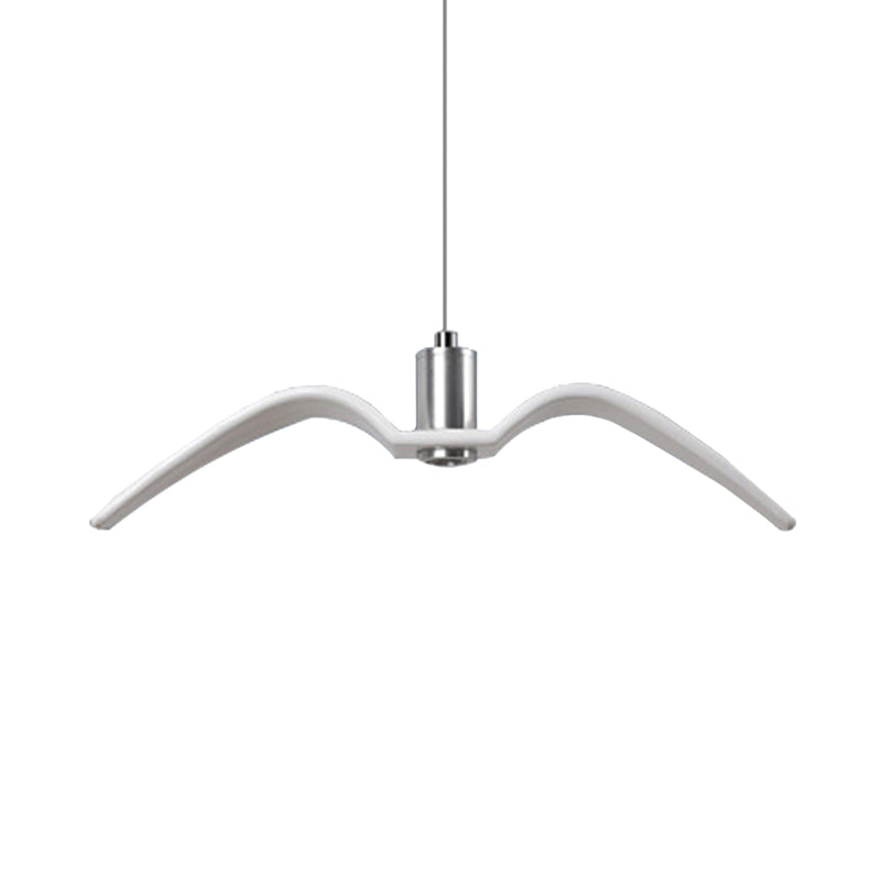 Nautical Style Seagull Shape Hanging Light Acrylic Shade LED Ceiling Pendant Lamp in White Clearhalo 'Ceiling Lights' 'Modern Pendants' 'Modern' 'Pendant Lights' 'Pendants' Lighting' 238961