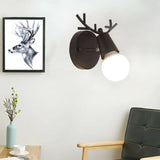 Antler Wall Mounted Reading Light Nordic Metal 1-Light Bedside Wall Lamp with Pivot Joint Clearhalo 'Wall Lamps & Sconces' 'Wall Lights' Lighting' 2390032