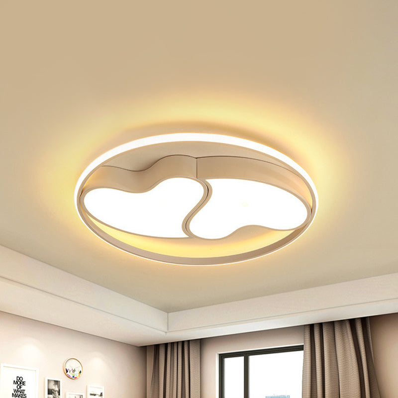 Romantic Loving Heart Flush Ceiling Light Acrylic Ceiling Fixture for Living Room Kindergarten White Warm Clearhalo 'Ceiling Lights' 'Close To Ceiling Lights' 'Close to ceiling' 'Flush mount' Lighting' 239004