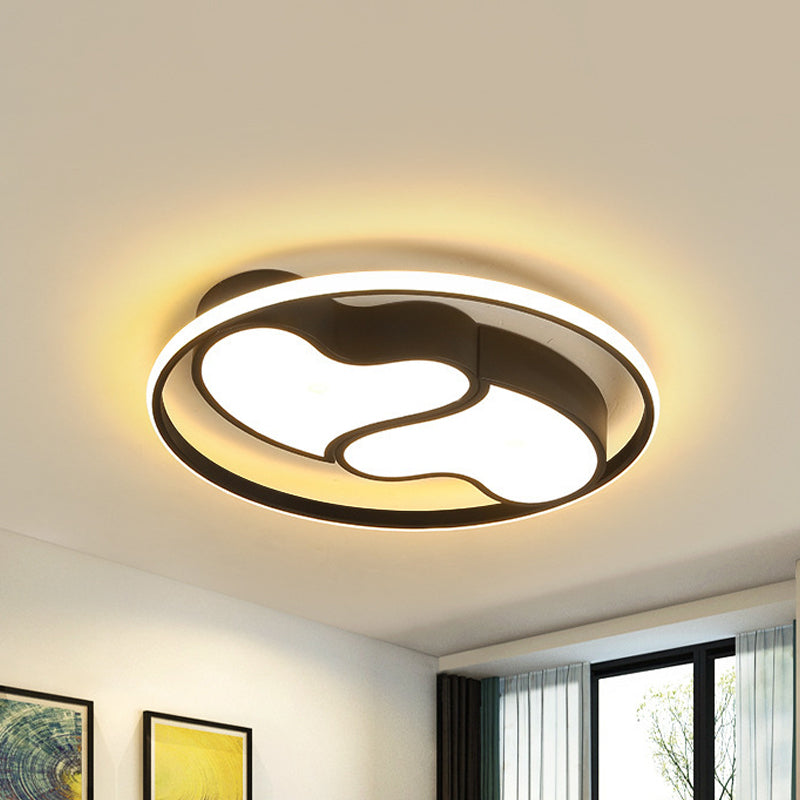 Romantic Loving Heart Flush Ceiling Light Acrylic Ceiling Fixture for Living Room Kindergarten Black Warm Clearhalo 'Ceiling Lights' 'Close To Ceiling Lights' 'Close to ceiling' 'Flush mount' Lighting' 239007