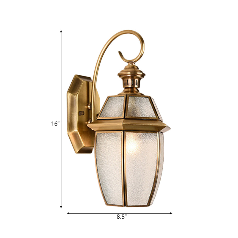 Gold Urn Sconce Lamp Traditionary Metal 1 Head Wall Lighting Fixture for Dining Room Clearhalo 'Wall Lamps & Sconces' 'Wall Lights' Lighting' 239012