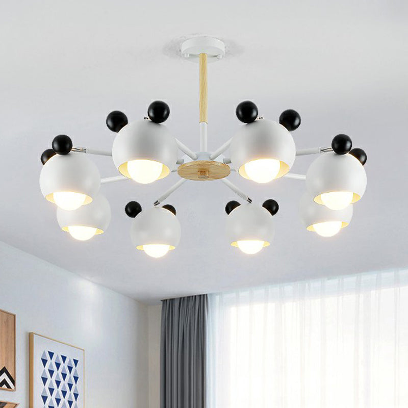 Swivelable Chandelier Light Nordic Style Metal Living Room Pendant Lighting Fixture Clearhalo 'Ceiling Lights' 'Chandeliers' Lighting' 2390249