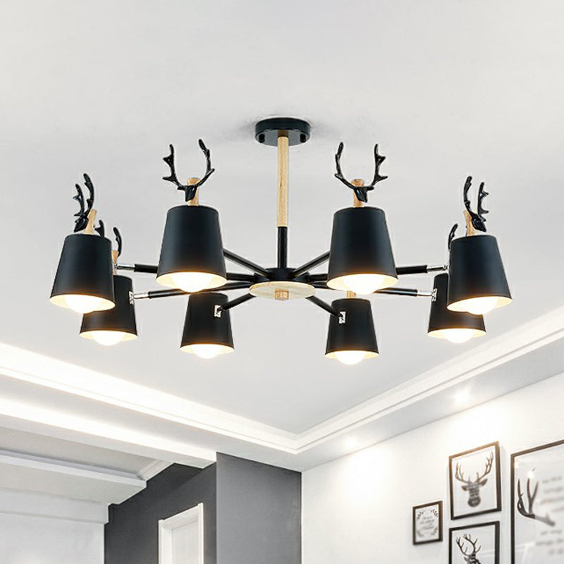 Swivelable Chandelier Light Nordic Style Metal Living Room Pendant Lighting Fixture Clearhalo 'Ceiling Lights' 'Chandeliers' Lighting' 2390252