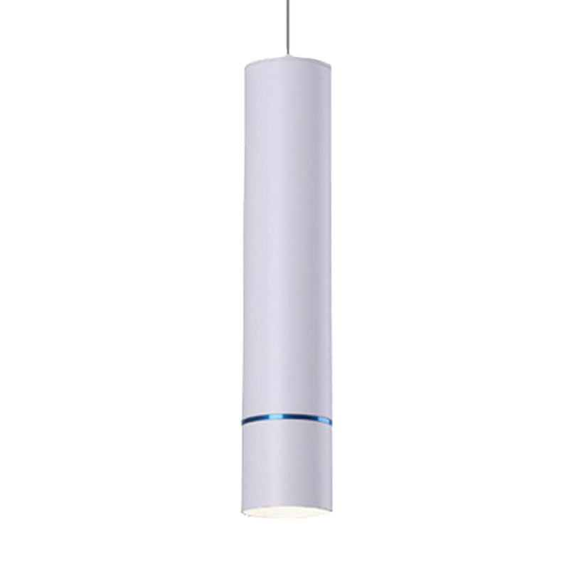 Nordic 1 Light Suspension Light with Metal Shade Pink/Blue/Green Pipe Ceiling Pendant Light in White/Warm/Natural Light Clearhalo 'Ceiling Lights' 'Modern Pendants' 'Modern' 'Pendant Lights' 'Pendants' Lighting' 239053