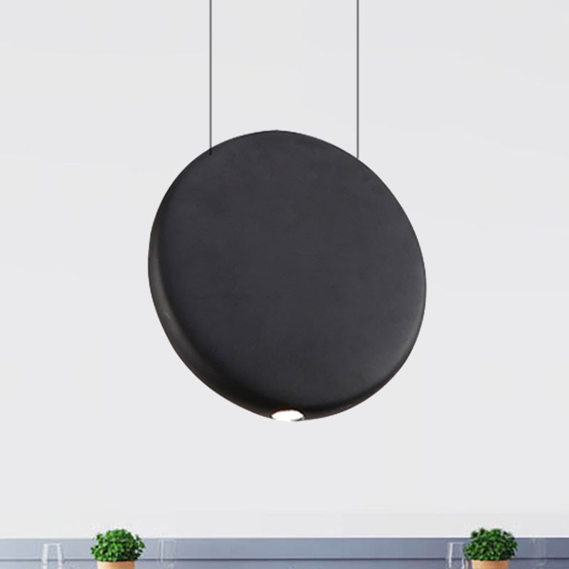 Black/Grey/Green Round Suspension Pendant Nordic LED Resin Hanging Lamp in Warm/White Light, 6"/8.5/12"W Black Clearhalo 'Ceiling Lights' 'Modern Pendants' 'Modern' 'Pendant Lights' 'Pendants' Lighting' 239067