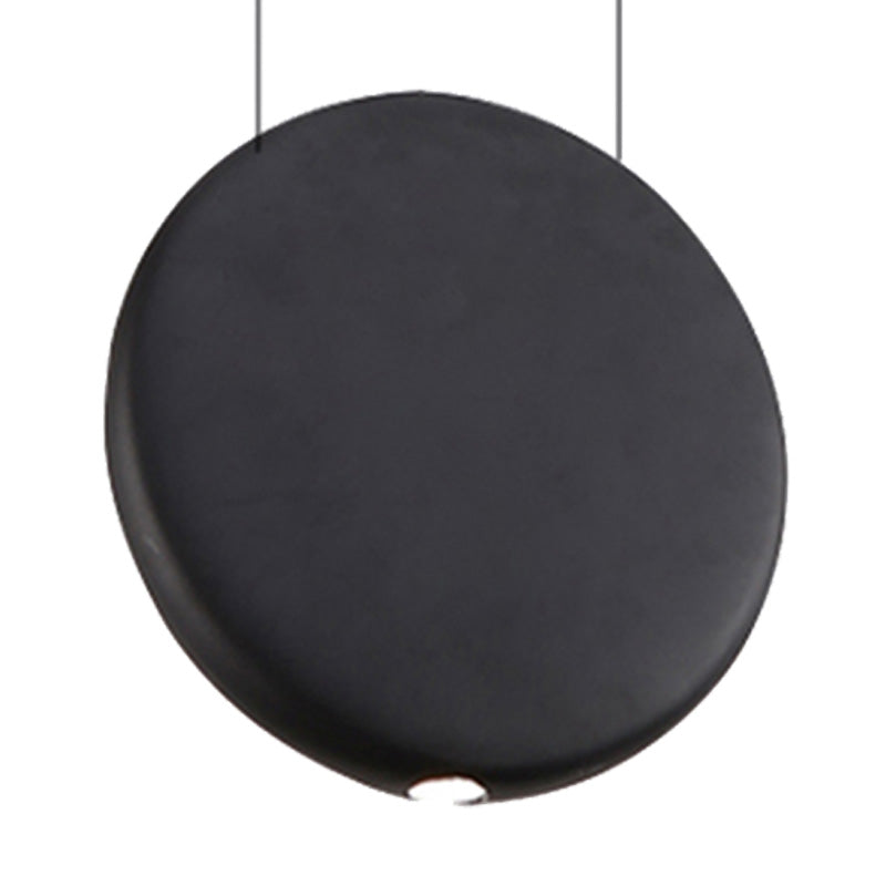 Black/Grey/Green Round Suspension Pendant Nordic LED Resin Hanging Lamp in Warm/White Light, 6"/8.5/12"W Clearhalo 'Ceiling Lights' 'Modern Pendants' 'Modern' 'Pendant Lights' 'Pendants' Lighting' 239071