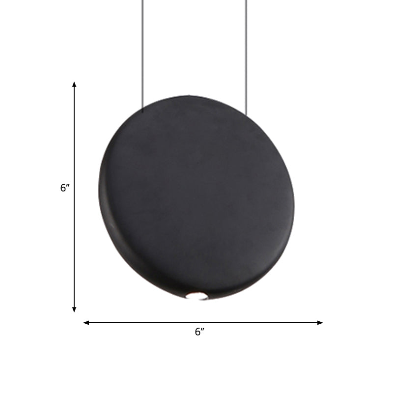 Black/Grey/Green Round Suspension Pendant Nordic LED Resin Hanging Lamp in Warm/White Light, 6"/8.5/12"W Clearhalo 'Ceiling Lights' 'Modern Pendants' 'Modern' 'Pendant Lights' 'Pendants' Lighting' 239072