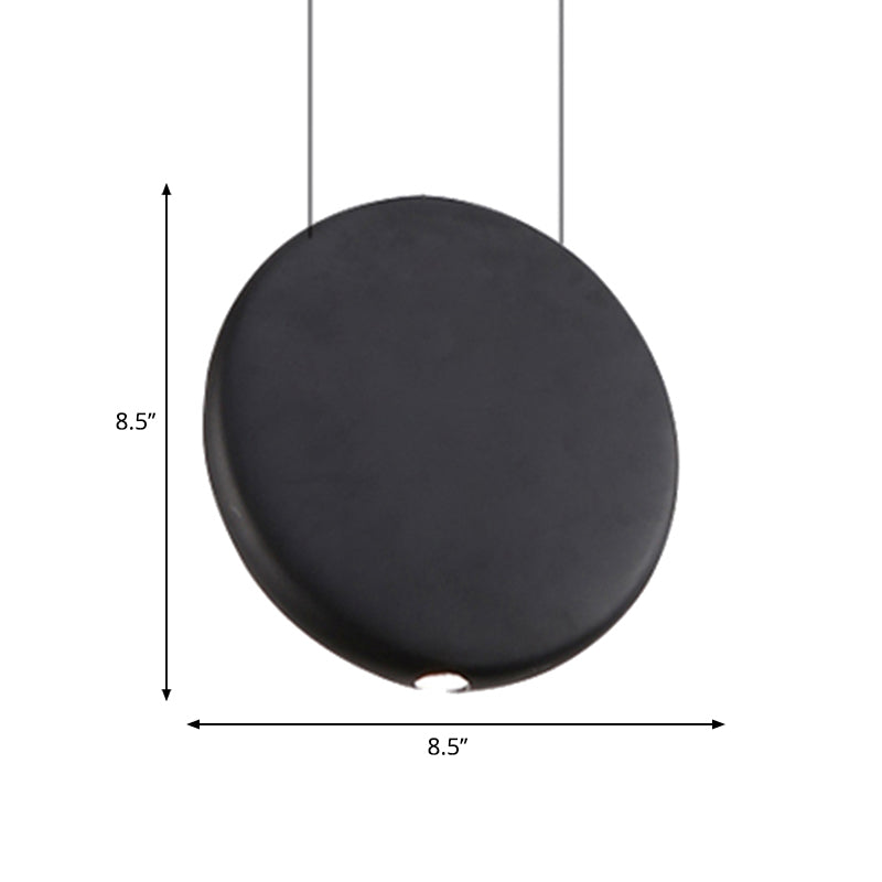 Black/Grey/Green Round Suspension Pendant Nordic LED Resin Hanging Lamp in Warm/White Light, 6"/8.5/12"W Clearhalo 'Ceiling Lights' 'Modern Pendants' 'Modern' 'Pendant Lights' 'Pendants' Lighting' 239073