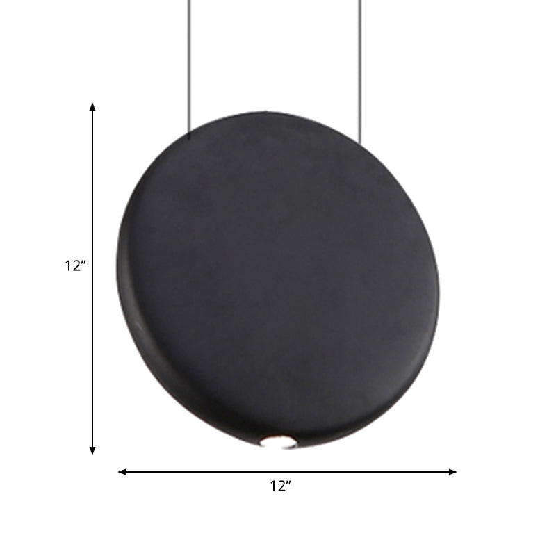 Black/Grey/Green Round Suspension Pendant Nordic LED Resin Hanging Lamp in Warm/White Light, 6"/8.5/12"W Clearhalo 'Ceiling Lights' 'Modern Pendants' 'Modern' 'Pendant Lights' 'Pendants' Lighting' 239074