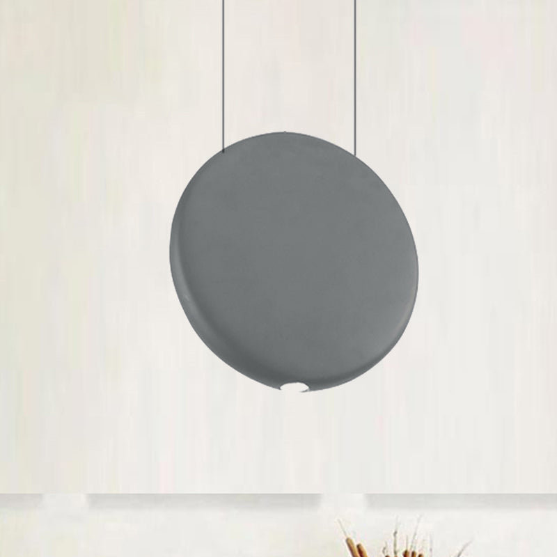 Black/Grey/Green Round Suspension Pendant Nordic LED Resin Hanging Lamp in Warm/White Light, 6"/8.5/12"W Clearhalo 'Ceiling Lights' 'Modern Pendants' 'Modern' 'Pendant Lights' 'Pendants' Lighting' 239076