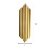 16"/19.5" Wide Pipe Sconce Light Traditionary Metal 4 Heads Gold Wall Lamp Fixture for Living Room Clearhalo 'Wall Lamps & Sconces' 'Wall Lights' Lighting' 239174