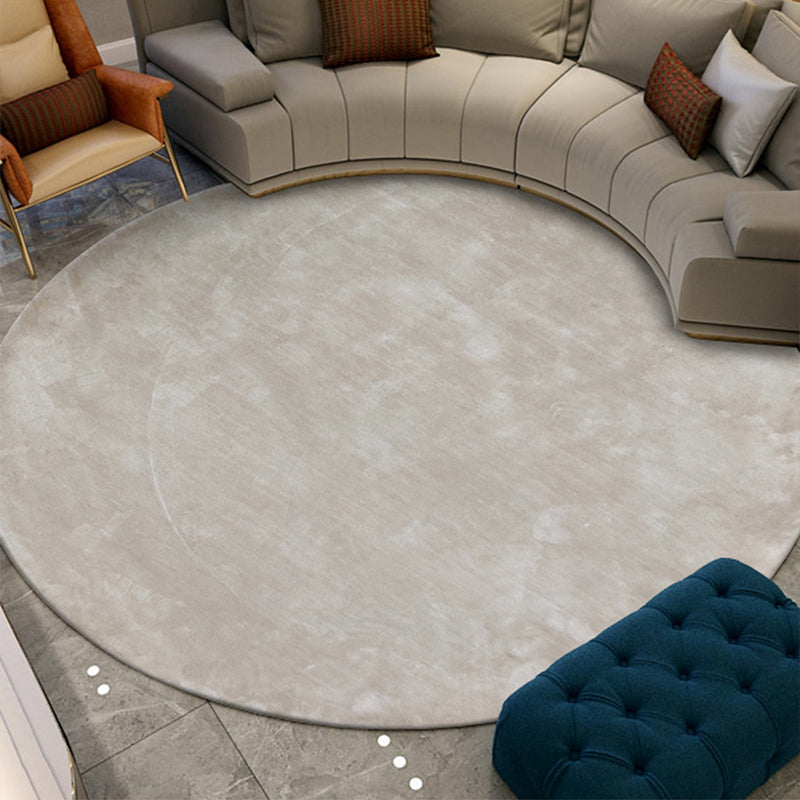 Basic Solid Color Rug Beige Gray Lamb Wool Area Carpet Non-Slip Backing Pet Friendly Indoor Rug for Living Room Clearhalo 'Area Rug' 'Rug' 2391991