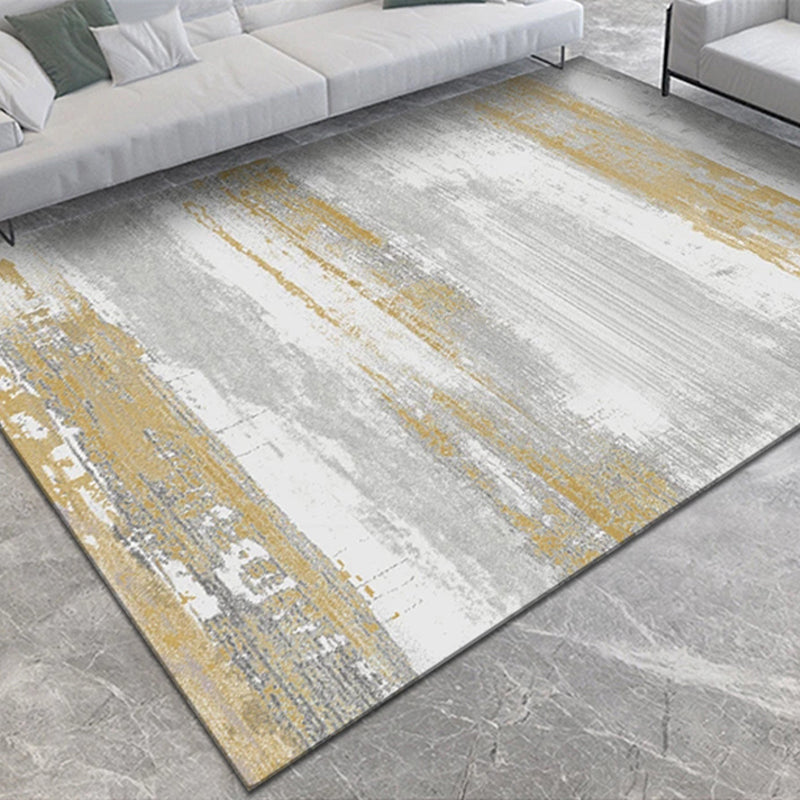 Modern Room Rug Multi Colored Abstract Pattern Rug Polypropylene Non-Slip Pet  Friendly Carpet - Clearhalo