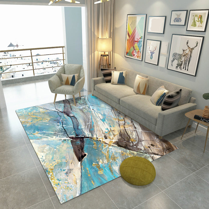 Steampunk Living Room Rug Multi Color Abstract Print Indoor Rug Polyster Non-Slip Pet Friendly Carpet Clearhalo 'Area Rug' 'Rug' 2392608