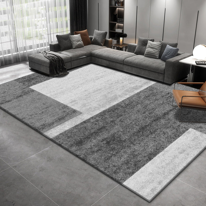 Trendy Abstract Print Rug Multi Color Polyster Indoor Rug Non-Slip Backing Pet Friendly Easy Care Area Carpet for Parlor Dark Gray Clearhalo 'Area Rug' 'Rug' 2392646