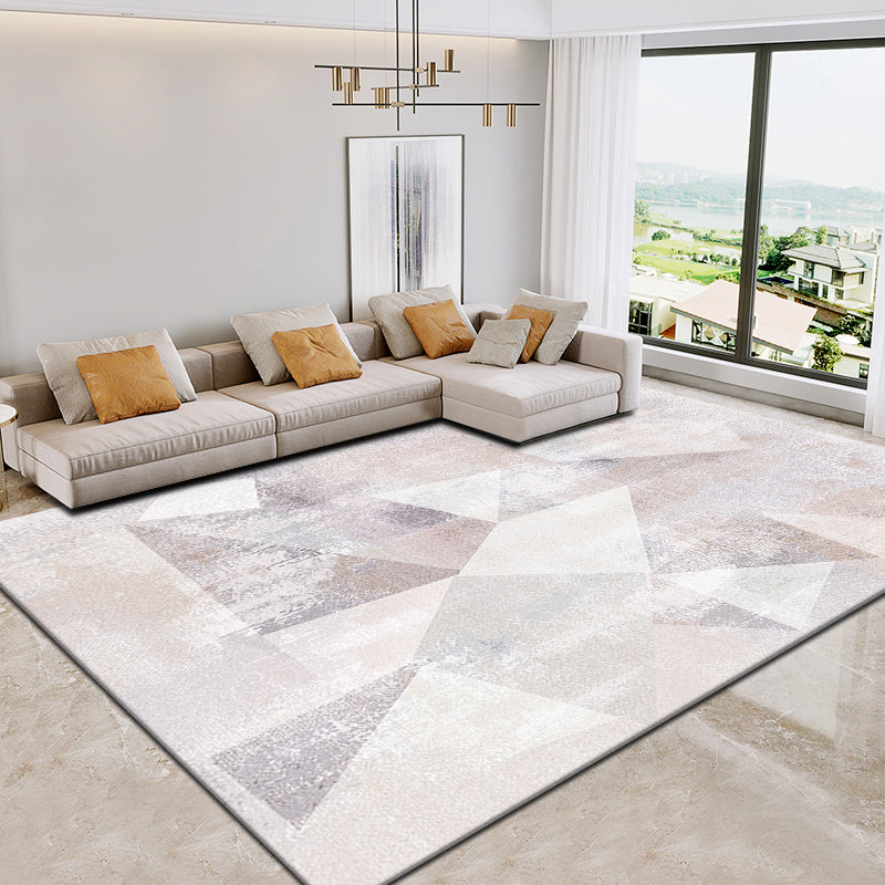 Trendy Abstract Print Rug Multi Color Polyster Indoor Rug Non-Slip Backing Pet Friendly Easy Care Area Carpet for Parlor White-Gray Clearhalo 'Area Rug' 'Rug' 2392647