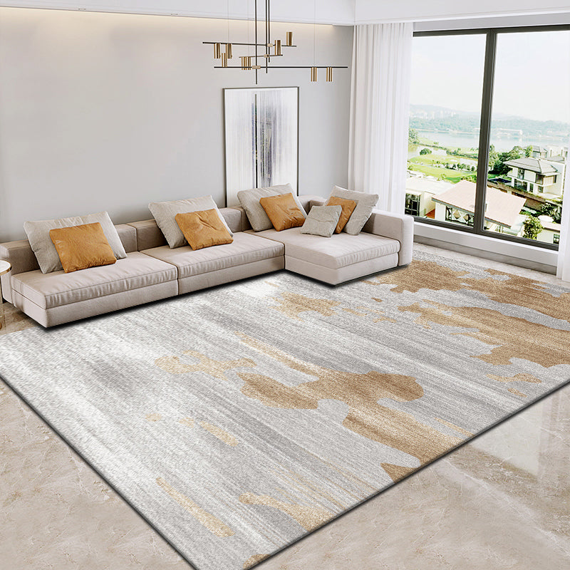 Trendy Abstract Print Rug Multi Color Polyster Indoor Rug Non-Slip Backing Pet Friendly Easy Care Area Carpet for Parlor Gray-Yellow Clearhalo 'Area Rug' 'Rug' 2392648