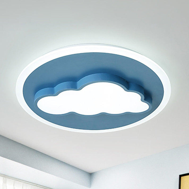 Nordic Style Flush Ceiling Light Cloud Shape Metal Ceiling Lamp for Child Bedroom Clearhalo 'Ceiling Lights' 'Close To Ceiling Lights' 'Close to ceiling' 'Flush mount' Lighting' 239285