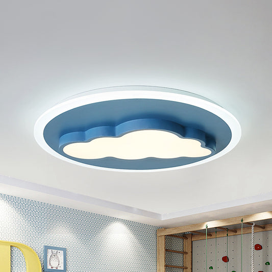 Nordic Style Flush Ceiling Light Cloud Shape Metal Ceiling Lamp for Child Bedroom Blue Warm Clearhalo 'Ceiling Lights' 'Close To Ceiling Lights' 'Close to ceiling' 'Flush mount' Lighting' 239286