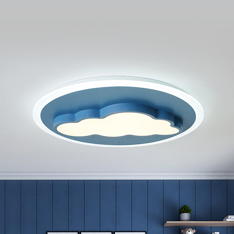 Nordic Style Flush Ceiling Light Cloud Shape Metal Ceiling Lamp for Child Bedroom Clearhalo 'Ceiling Lights' 'Close To Ceiling Lights' 'Close to ceiling' 'Flush mount' Lighting' 239287